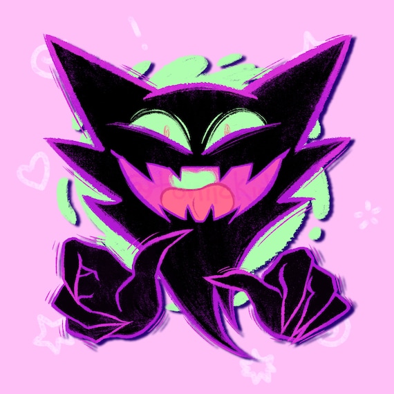Haunter 3" Clear Pokémon Sticker | waterproof sticker for laptops, journal, water bottles