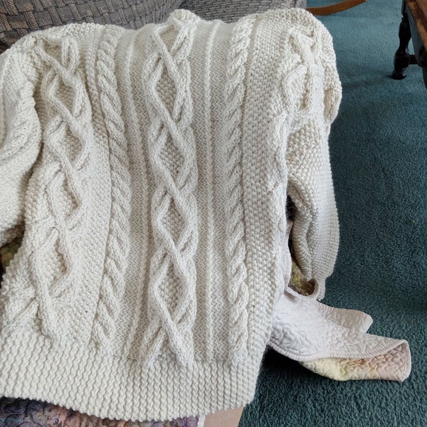 Fisherman Tabard Heavy Wool Knit Top