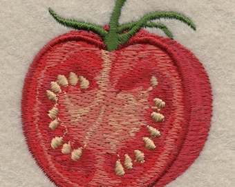 Half tomato - machine embroidery design