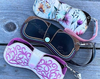 Glasses case ITH embroidery design set