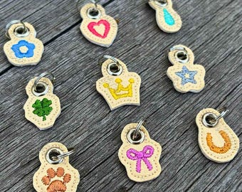 Little Zipper Pull ITH Machine Embroidery Design Set
