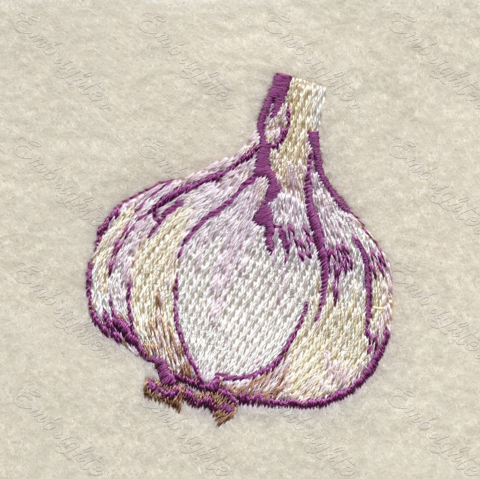 Garlic Embroidery Pattern Vegetables - Garlic Embroidery Design - Etsy