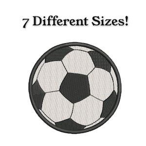 May include: Black and white football embroidery design. 7 Different Sizes!