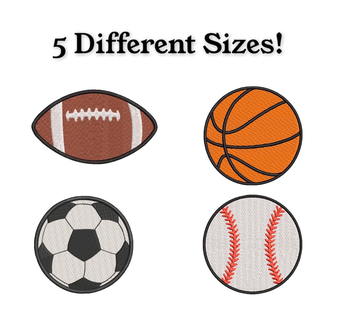 Sports Pack Embroidery Design - Basketball Digital Design - Football ...