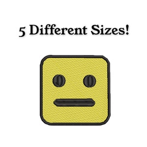 Bored Face Embroidery Design - Smiley Face Digital Design - Machine Embroidery design - patch file - Aesthetic embroidery design