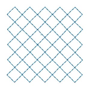 Quilting Block Embroidery Design - Crosshatch Shaped Digital Design - Diamond Square Machine Embroidery design - Redwork Quilting