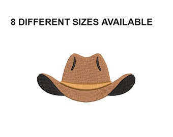 May include: Brown cowboy hat with a black brim and a brown band. 8 different sizes available.