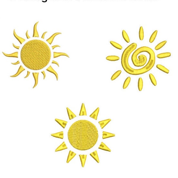 Sun Embroidery Design - Sun Digital Design - Machine Embroidery design - patch file - Aesthetic embroidery design