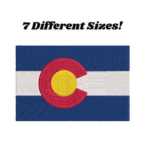 Colorado Flag Embroidery Design - State of Colorado Logo Outline Digital Design -Machine Embroidery design - Cali patch file - Denver