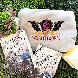 Nightborn Embroidered Sweatshirt - Carrisa Broadbent Officially Licensed - Crowns of Nyaxia