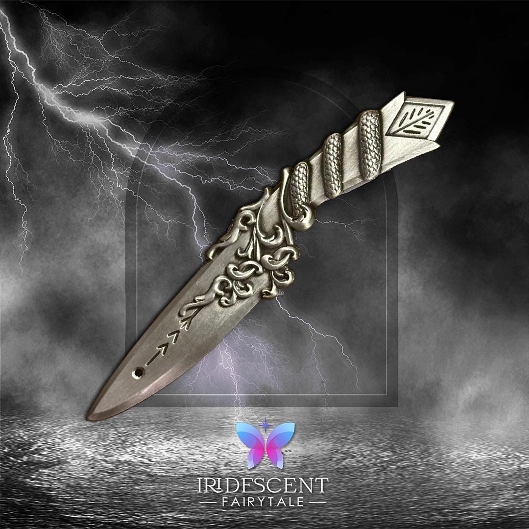 Violet Sorrengail Metal Letter Opener #4 - Replica Item, Officially Licensed The Empyrean, Fourth Wing, Iron Flame, Onyx Storm