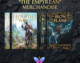 Licensed Fourth Wing & Iron Flame by Rebecca Yarros: The Empyrean Bright Gold Foiled Dust Jacket | Xaden Riorson, Violet Sorrengail