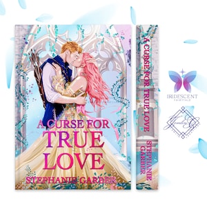 Curse for True Love Inspired Pink and Purple Holographic Foiled Hardcover Dust Jacket