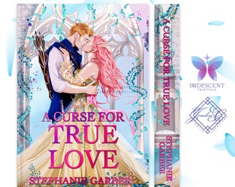 Curse for True Love Inspired Pink and Purple Holographic Foiled Hardcover Dust Jacket