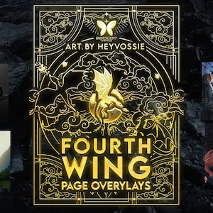Fourth Wing 9 Page Overlay Set - Officially Licensed The Empyrean Fourth Wing, Iron Flame, Onyx Storm Merchandise
