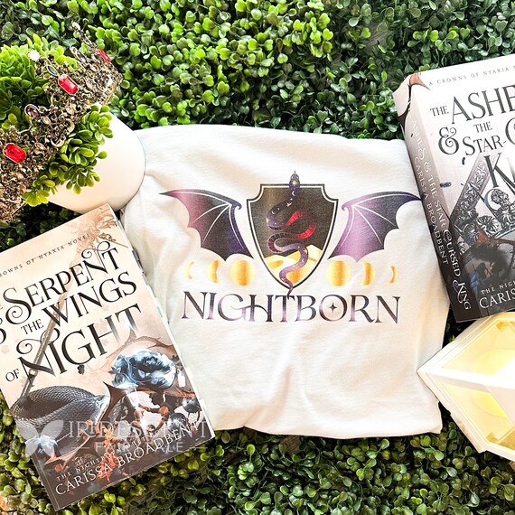 Nightborn Bella Canva Shirt - Officially Licensed Carissa Broadbent -  Crowns of Nyaxia, Great Fantasy Reader Gift