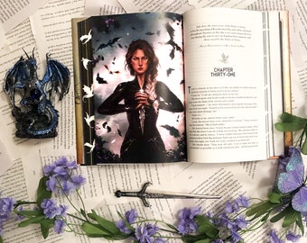 Violet and the Dragons Page Overlay - Officially Licensed Fourth Wing The Empyrean Series by Rebecca Yarros Merchandise