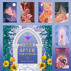 Never After 6 Page Overlays & Kunstdruck Set - Once upon a Broken Heart The Ballad of Never After A Curse for True Love Vellum Scenes Caraval