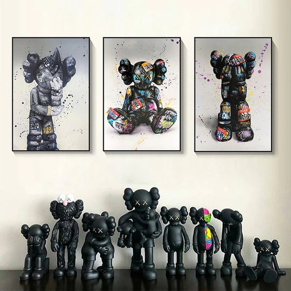 Bearbrick Canvas Wall Art Pop Art Bearbrick Art Canvas 