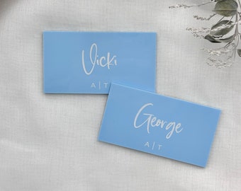 Rectangle Acrylic Placecards | Name Table Number Personalized Custom Place Names Table Names Placecards Seat Names Wedding Shower Birthday