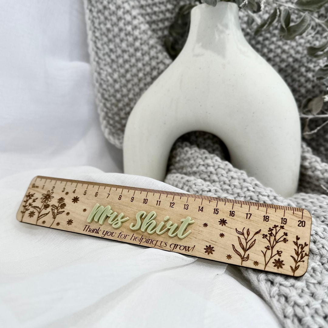 Personalised 3D Ruler Teacher Gift | Teacher Class Student Friend Child ...