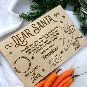 Personalised Santa Board | Santa Board | Santa&#39;s Tray | Milk for Santa Board | Custom Board