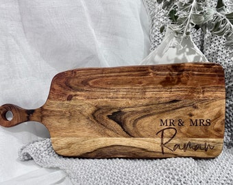 Personalised Serving Board | Custom Cutting Board Cheese Board Christmas Gift Personalised Wedding Name Gift Charcuterie Housewarming Gift