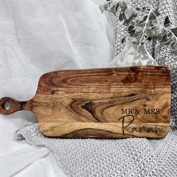 Personalised Serving Board | Personalised Cutting Board, Custom Cutting Board, Cheese Board, Christmas Gift, Personalised Wedding Name Gift