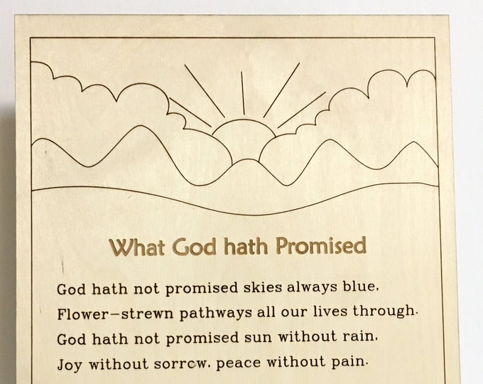 What God Hath Promised, Annie Johnson Flint, Inspirational Poetry Wall