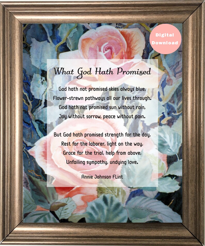 What God Hath Promised Printable Wall Art Inspirational - Etsy