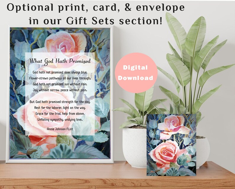 What God Hath Promised Printable Wall Art Inspirational - Etsy