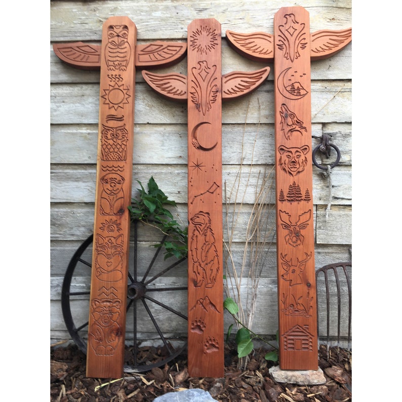 CNC Router Design, Wood Carved Totem Pole, Vcarve - Illustrator ...