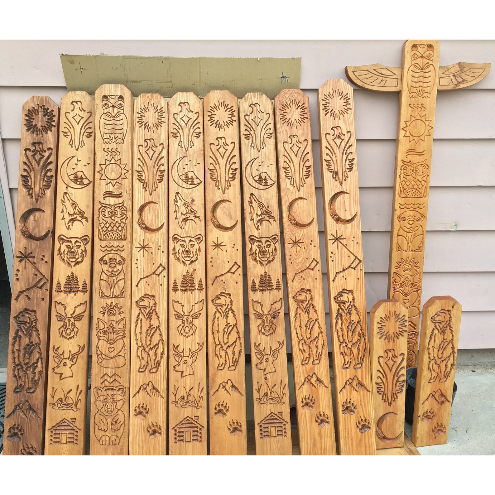 CNC Router Design, Wood Carved Totem Pole, Vcarve - Illustrator ...