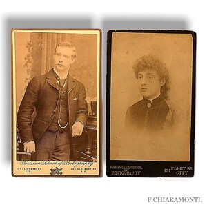 Pair of Victorian Cabinet Cards (from the Parisian School of photography)