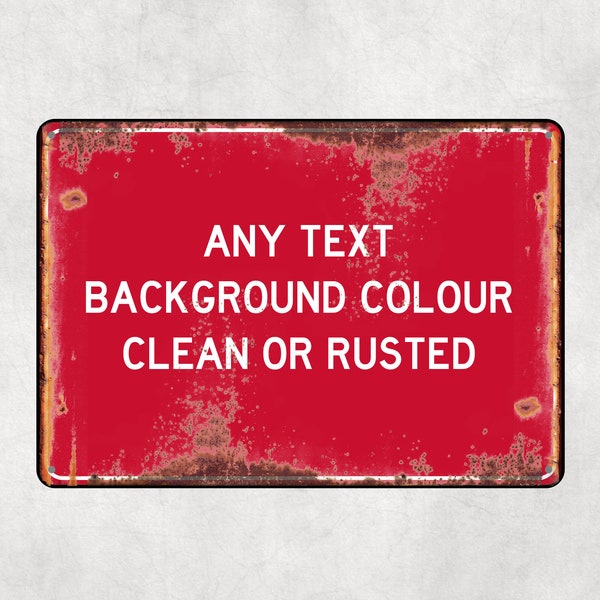 Rusted Metal Sign Etsy