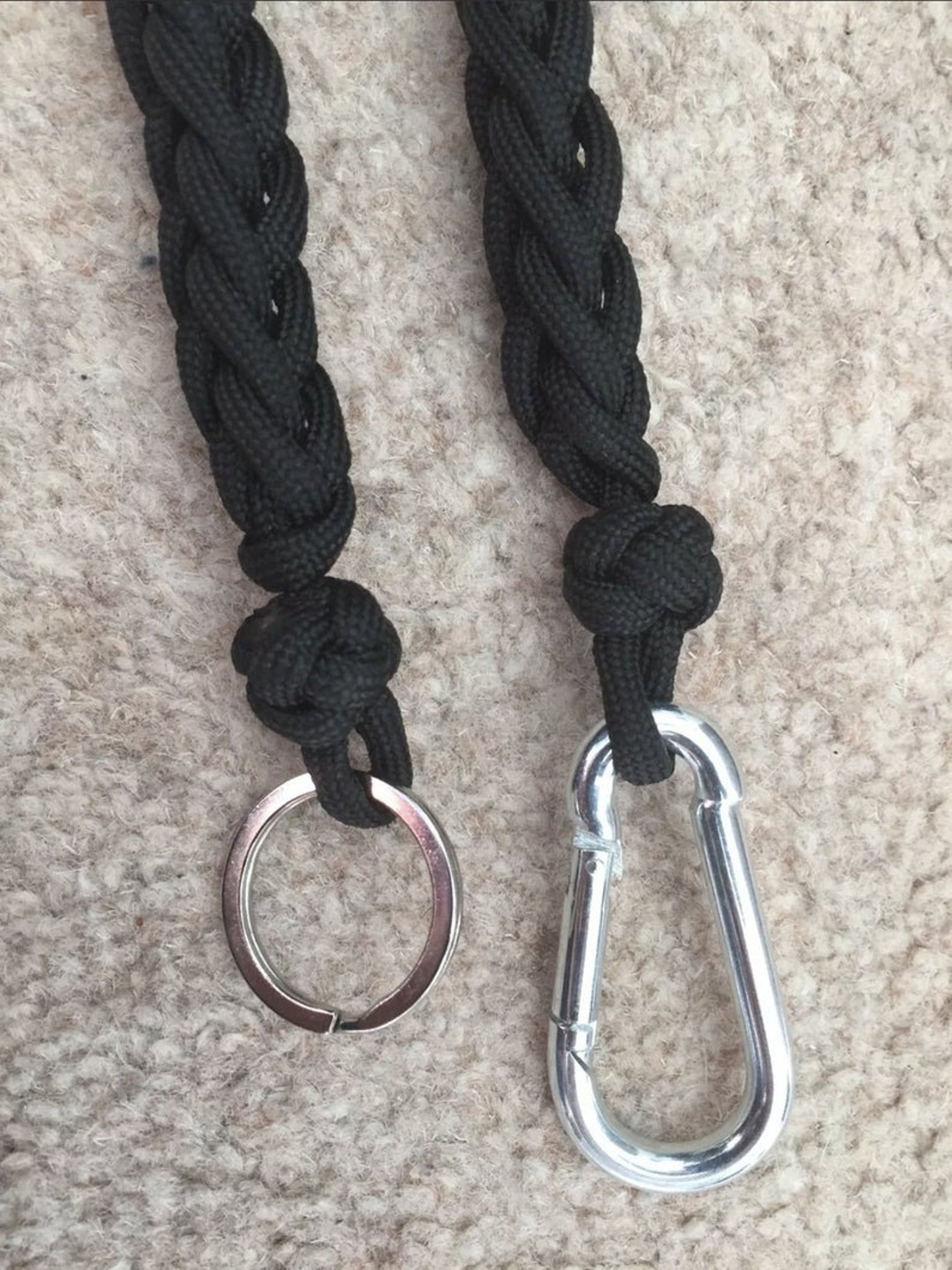 28 Black Paracord Wallet Lanyard Every Day Carry Etsy