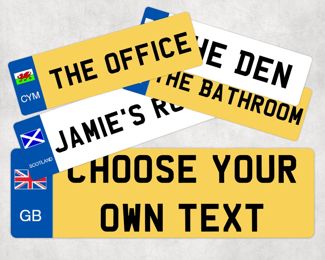 Create Your Own UK Metal License Plate Scotland England Etsy UK