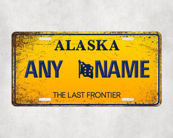 Personalisierte Alaska-Kfz-Kennzeichen für Autos, Amerika, US-Staaten,  handgefertigt in Großbritannien, Nummernschild, Neuheitsschild, State Tags,  US State -  Schweiz