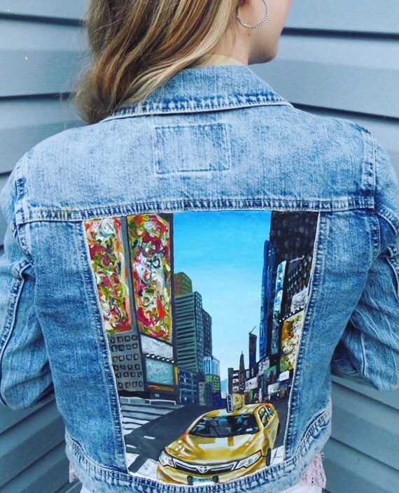 Times Square NYC Crackle Painted 