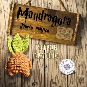 Patron Mandragora Llavero - Amigurumi - Harry Potter