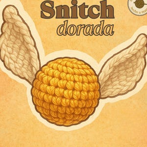 Schlüsselanhänger „Goldener Schnatz“ – Amigurumi-Anleitung (PDF) – Anleitung auf Spanisch