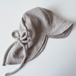 Summer hat made of muslin for children Muslin hat Summer hat Coneflower image 7