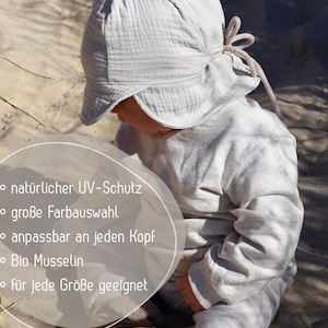 Children's muslin summer hat | Muslin hat | Summer hat | Sun hat image 2