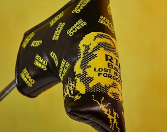 Black Oregon Trail Themed Blade Golf Putter Cover (Mulligan Trail)
