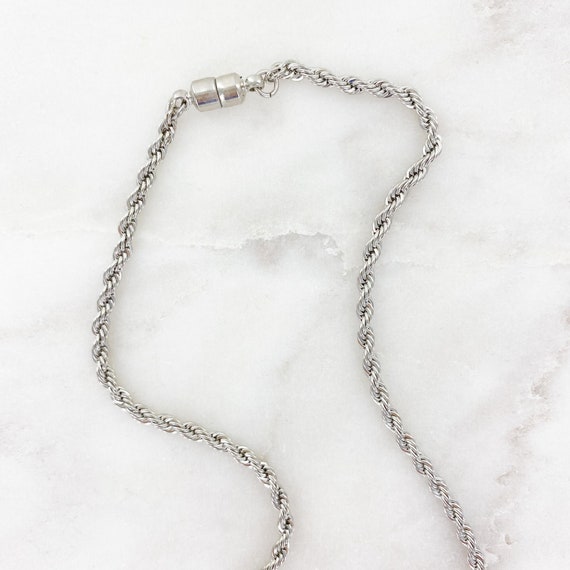 Silver Plated Rope Chain | Etsy