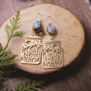 Wanderlust Bohemian Earrings with Labradorite