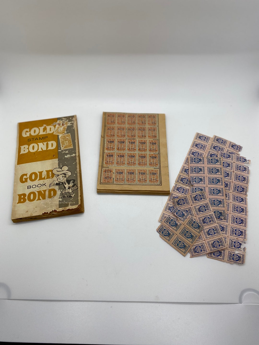 Vintage Gold Bond Stamp Book Etsy