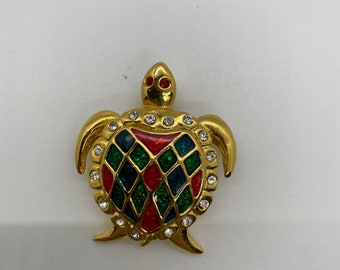 Vintage Turtle Brooch