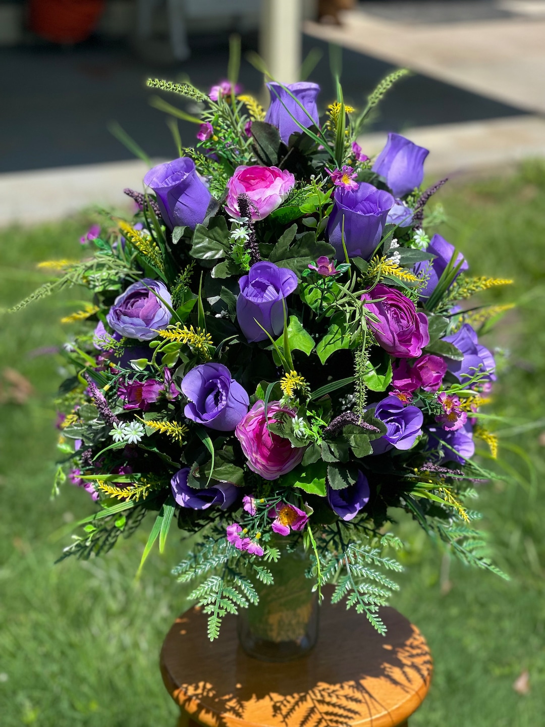 Cemetery Grave Flower Arrangement Vase Insert Etsy