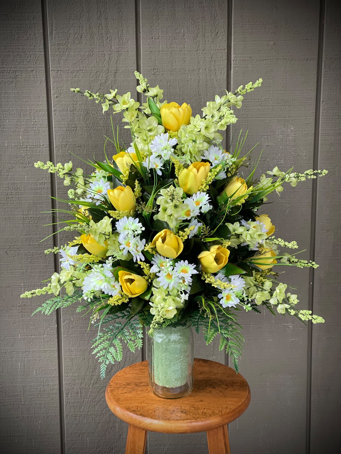 Spring-summer Yellow, White,green, Cemetery Flowers, Grave Flower ...